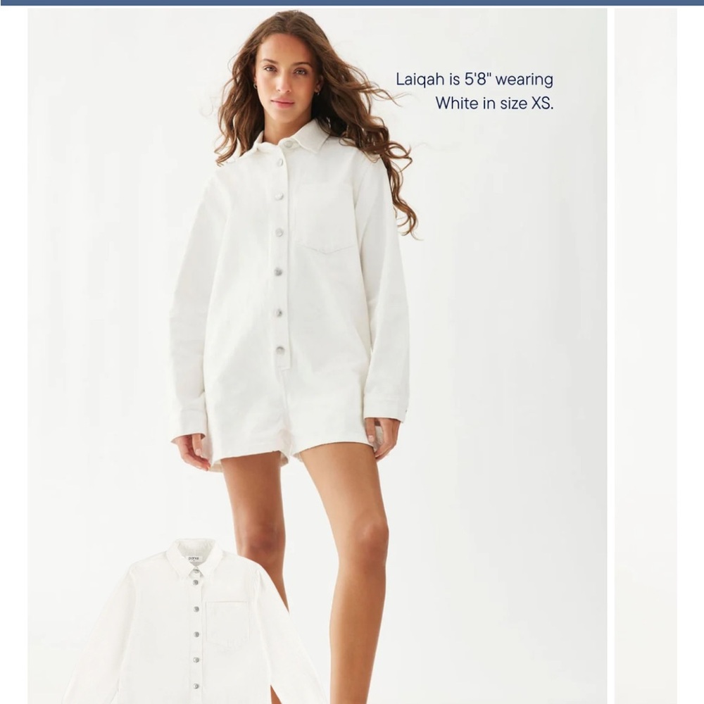 White Denim Parke Romper